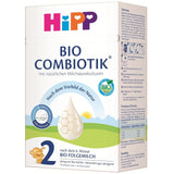 HiPP 2 Organic Combiotik (4 x 600g), leche de continuación a partir de los 6 meses, con almidón, cultivos naturales de ácido láctico, GOS, Omega-3 (DHA, ALA), de la mejor calidad biológica