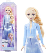 Mattel Muñeca Princesas Disney Elsa, Muñeca Reina de Hielo con traje de viaje, Pelo rubio peinado, Móvil, Falda y botas extensibles, Regalos Disney, Juguetes 3 años, HLW48 Naty Shop Muñecas Muñeca Traje de viaje