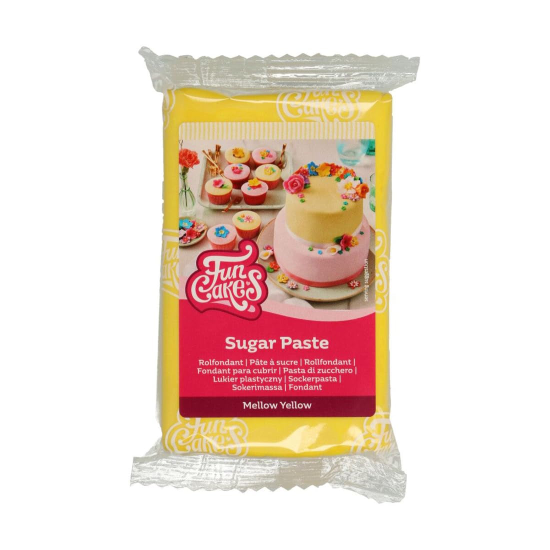 Funcakes de pasta de azúcar amarilla, 250 g