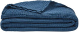 Cuadros ESSIX, Monocolor, Confeccionado en gasa de algodón, Jazzy, 130 X 170 Cm Edredones y colchas Naty Shop Azul - Petróleo