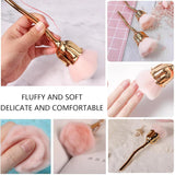 Nail Art Staubpinsel para manicura Rose Kopfbürste,Nagel Kunst Staub Entferner Pinsel,Make-Up-Pinsel Weich,Zubehör Nagel Werkzeuge