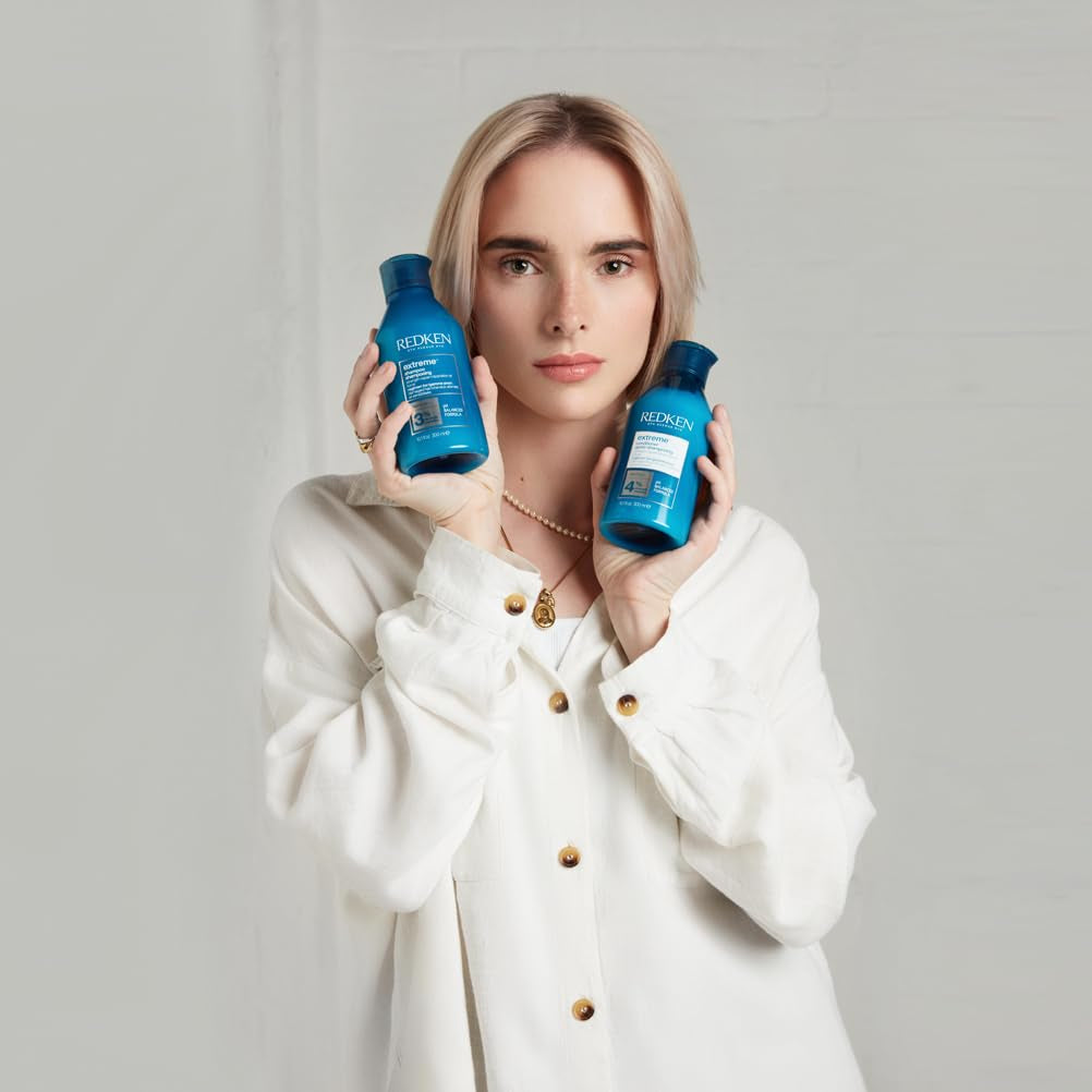 Redken Mascarilla Capilar Intensiva para Todo Cabello Dañado Repara y Regenera Antirotura Mascarilla Extreme Strength Builder Plus 1 x 250ml Naty Shop Mascarilla Capilar