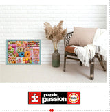 Educa - Puzzle de 500 piezas para adultos | Collage de dulces. Dimensiones: 48 X 34 cm. Incluye pegamento para rompecabezas Fixpuzzle. Durante 11 años (19904) Puzzle Naty Shop