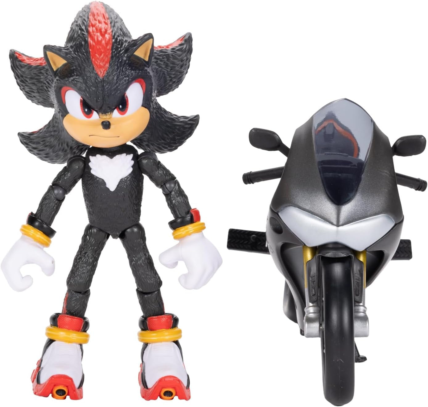 Figura Sonic 3 The Movie Shadow, 15 cm, móvil, incluye Shadow Mobile de Jakks Pacific, acústica, negro Figuras de acción Naty Shop