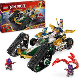 LEGO NINJAGO Ninja Team Combi Caterpillar Set 4 en 1 con planeador, coche de carreras y 2 motocicletas y 6 minifiguras Regalo para niños y niñas Ninja Toy 71820 Juegos de construcción Besuche den LEGO-Store Default Title