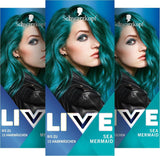 Schwarzkopf LIVE Ultra Brights Coloración Semipermanente 097 Sirena (3 x 80 ml), coloración para resultados intensos o colores pastel, resiste 12-15 lavados, con acondicionador de cuidado Coloración Naty Shop Título predeterminado
