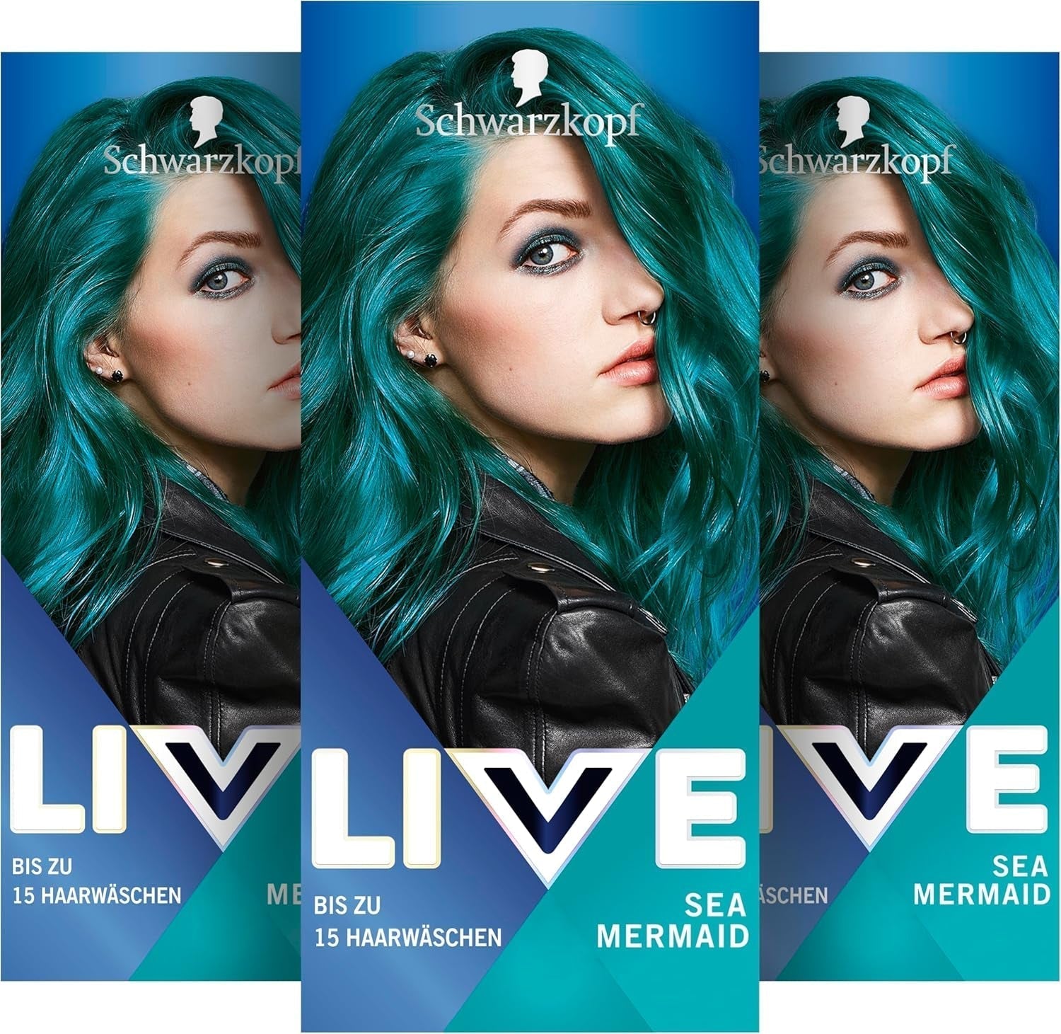 Schwarzkopf LIVE Ultra Brights Coloración Semipermanente 097 Sirena (3 x 80 ml), coloración para resultados intensos o colores pastel, resiste 12-15 lavados, con acondicionador de cuidado Coloración Naty Shop Título predeterminado