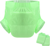 CutiePlusU Pañales para adultos, superficie seca, máxima absorbencia durante la noche, pañal desechable para incontinencia, azul, paquete de 2 (mediano 71-96 cm)