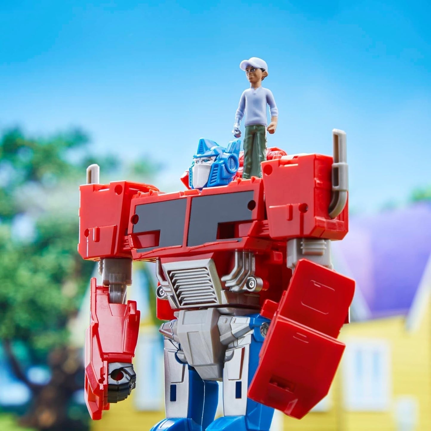 Figura Transformers Earthspark Spin Changer Optimus Prime (20cm) con figura de Robby Malto (5cm) de 6 Figuras de Acción Naty Shop