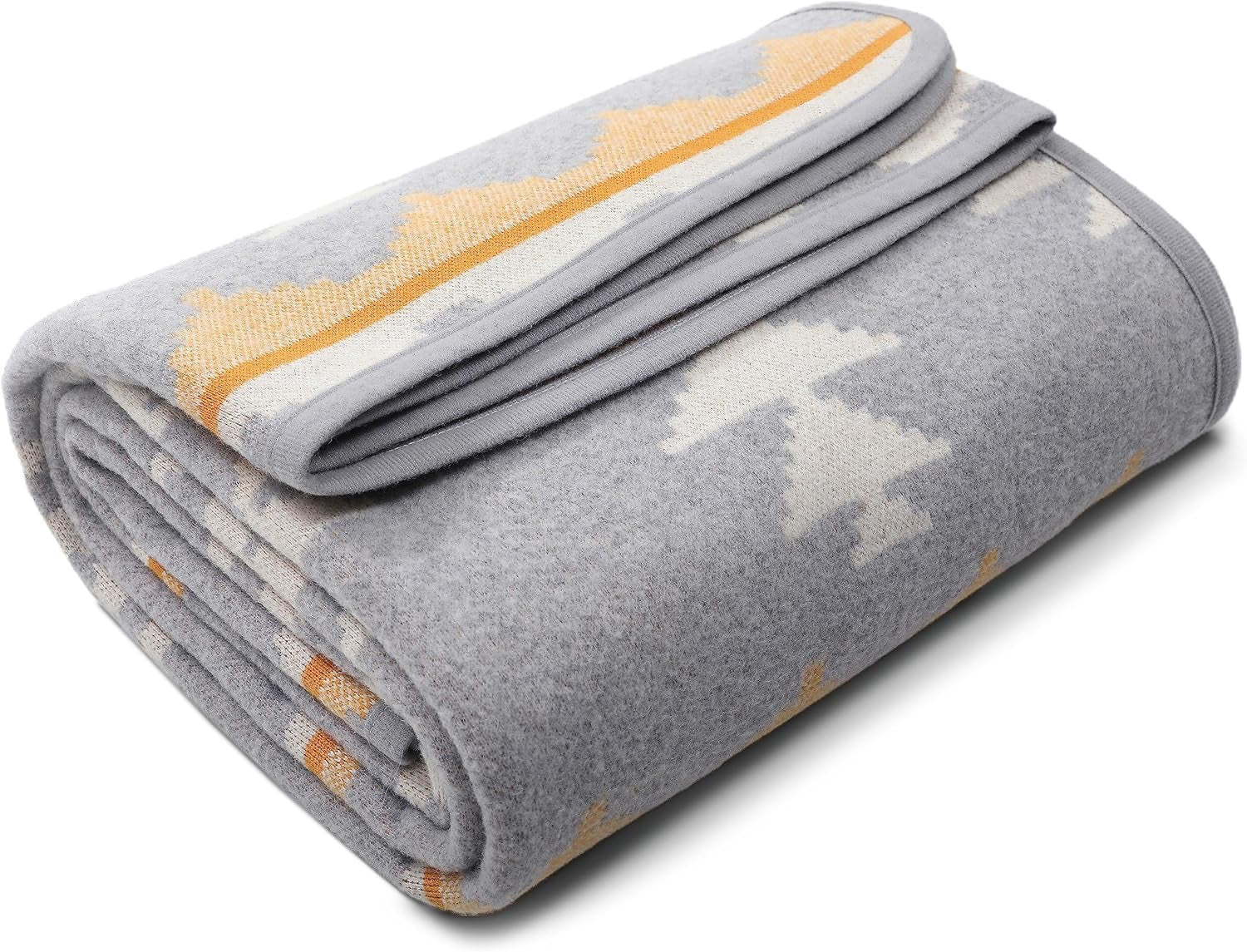 ACUSHLA 200,7X160 Cm, 1,7 Kg, Manta, Manta De Lana, Cálida Manta De Viaje, Manta De Punto, Mantas Decorativas para Sofá, Silla, Sofá, Cama, Sala De Estar, Camping, Apto para Todas Las Estaciones Ww203 Camas y Fundas Beuche den ACUSHLA-Store Marruecos Gris 63" X 51"