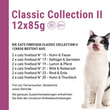 Catz Finefood Classic Collection Mixed Pack Comida Húmeda para Gatos - Comida húmeda gourmet para tu gato, sin cereales y sin azúcar, con alto contenido en carne, 24 sobres x 85g