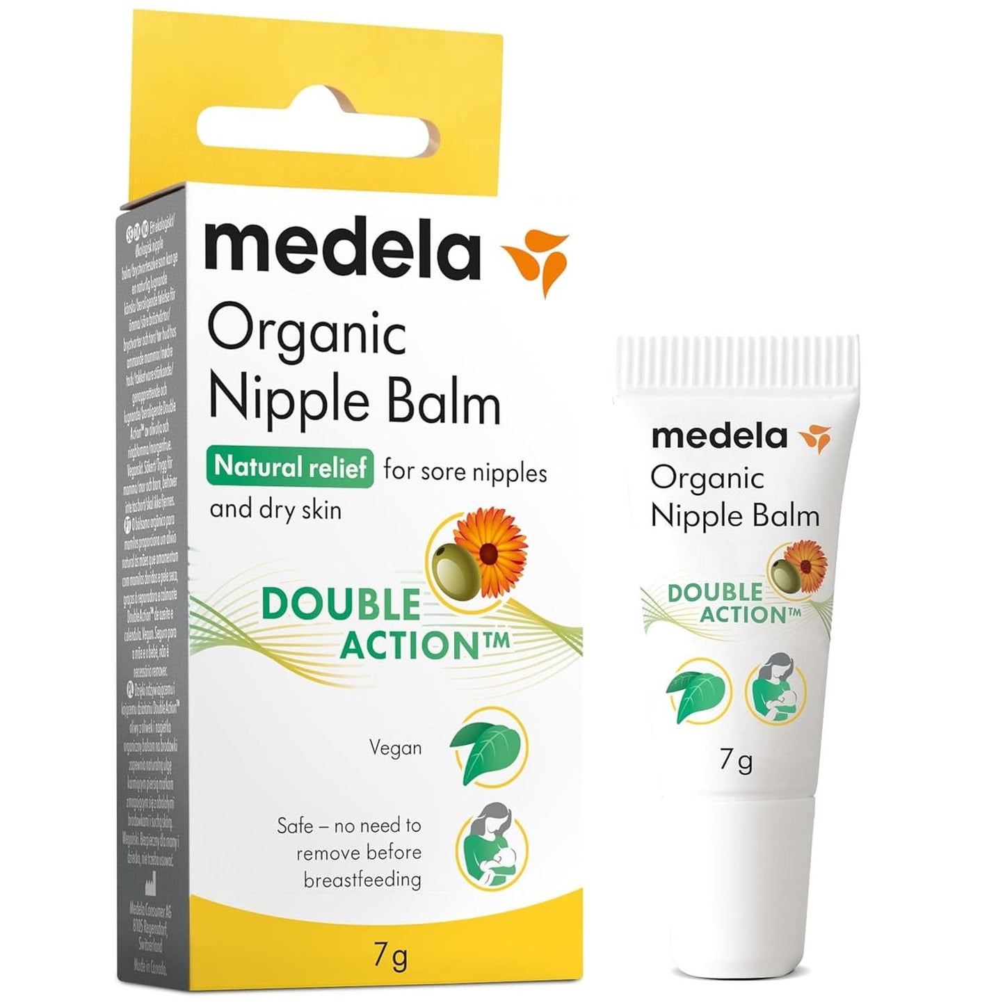 Medela Bio-Brustwarzenbalsm – Beruhigend Und Pflegend Für Stillende Mütter – Hergestellt Aus Naturichen, Sicheren Inhaltsstoffen – Linderung Bei Beanspruchten Brustwarzen – Postpartum Essentials 40 G Accesorios Alimentación y Lactancia Baby Naty Shop Bio Brustwarzencreme 7G