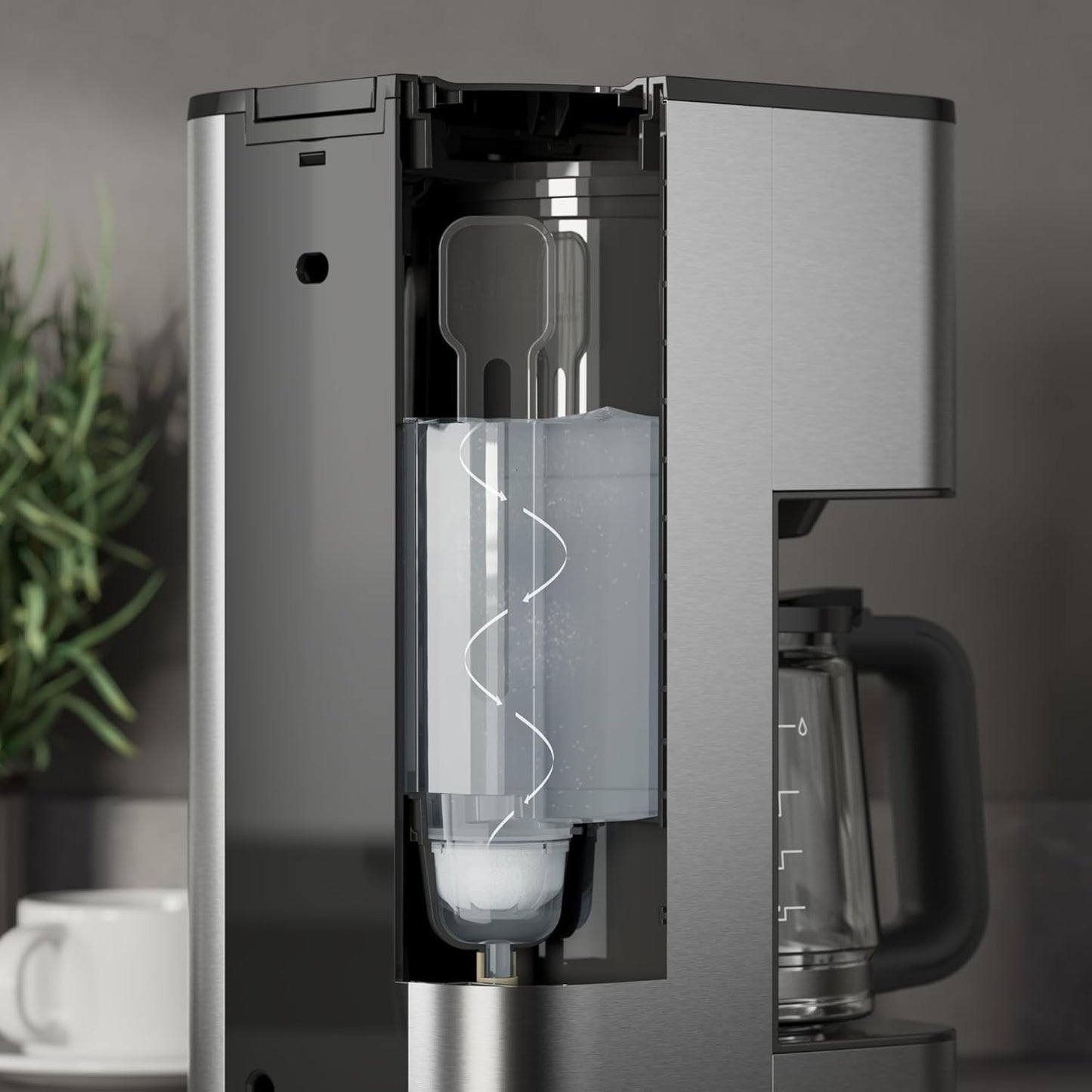 Cafetera espresso AEG Deli 5, 1,5 l, temporizador programable, función mantener caliente, parada de seguridad, indicador de nivel de agua, dosificación óptima, función antigoteo, acero inoxidable, CM5-1-6ST