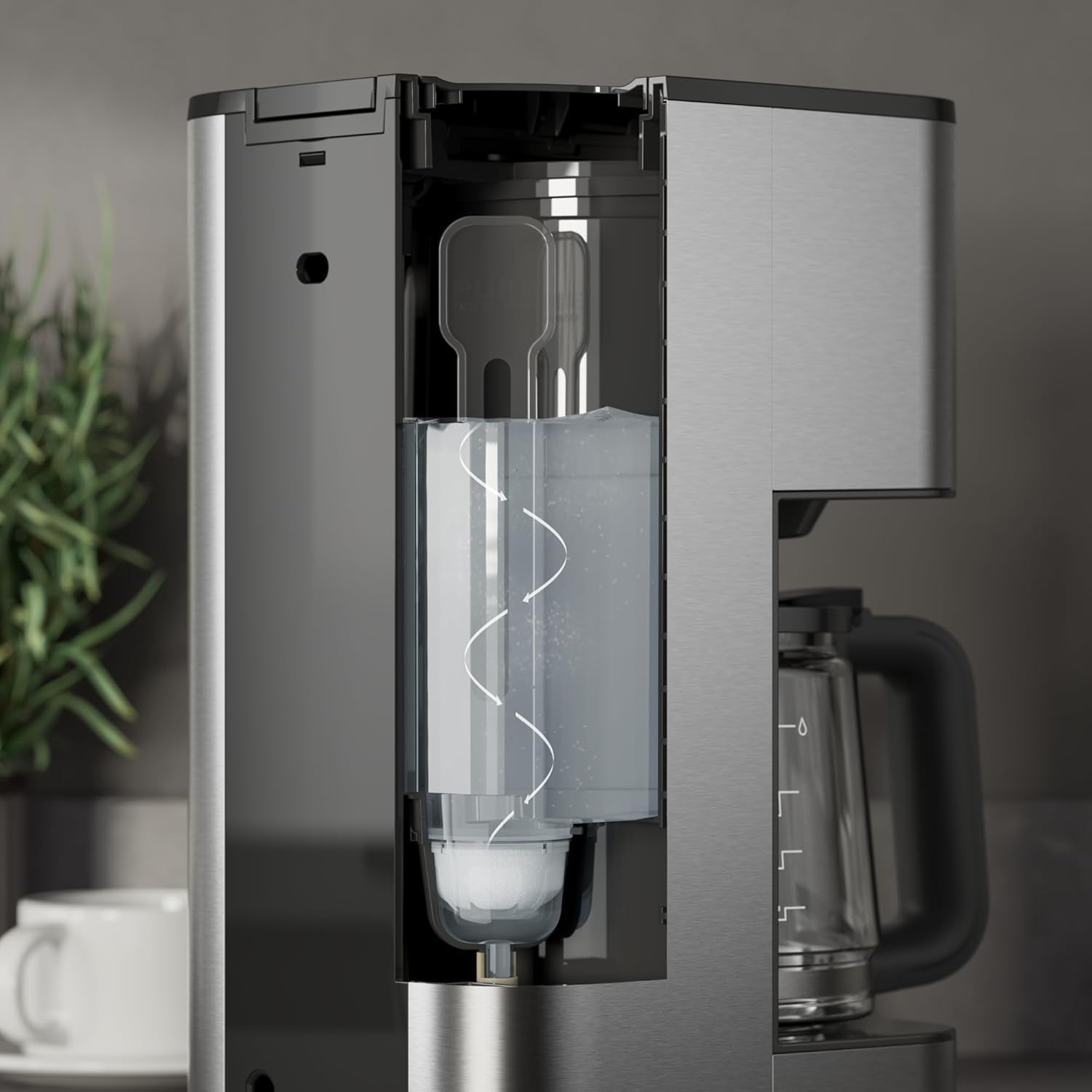 Cafetera espresso AEG Deli 5, 1,5 l, temporizador programable, función mantener caliente, parada de seguridad, indicador de nivel de agua, dosificación óptima, función antigoteo, acero inoxidable, CM5-1-6ST