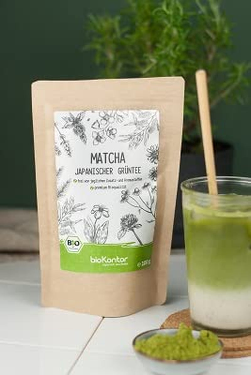 BIO Matcha en polvo 200 g I Sin aditivos - 100% natural I Té Matcha japonés premium I Té verde en polvo de