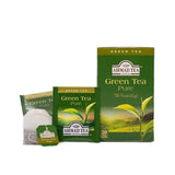 Ahmad Tea - Té verde - Bolsas de té envueltas individualmente selladas con sabor con 2 g de té por porción - 20 bolsas de té con bandas (paquete de 2)