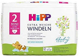 Mini pañales HiPP Babysanft talla 2 en pack de 2 semanas (124 pañales)