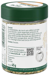 Fuchs - Hinojo entero - sabor dulce y picante para macedonias de frutas - 45 g Condimente Naty Shop
