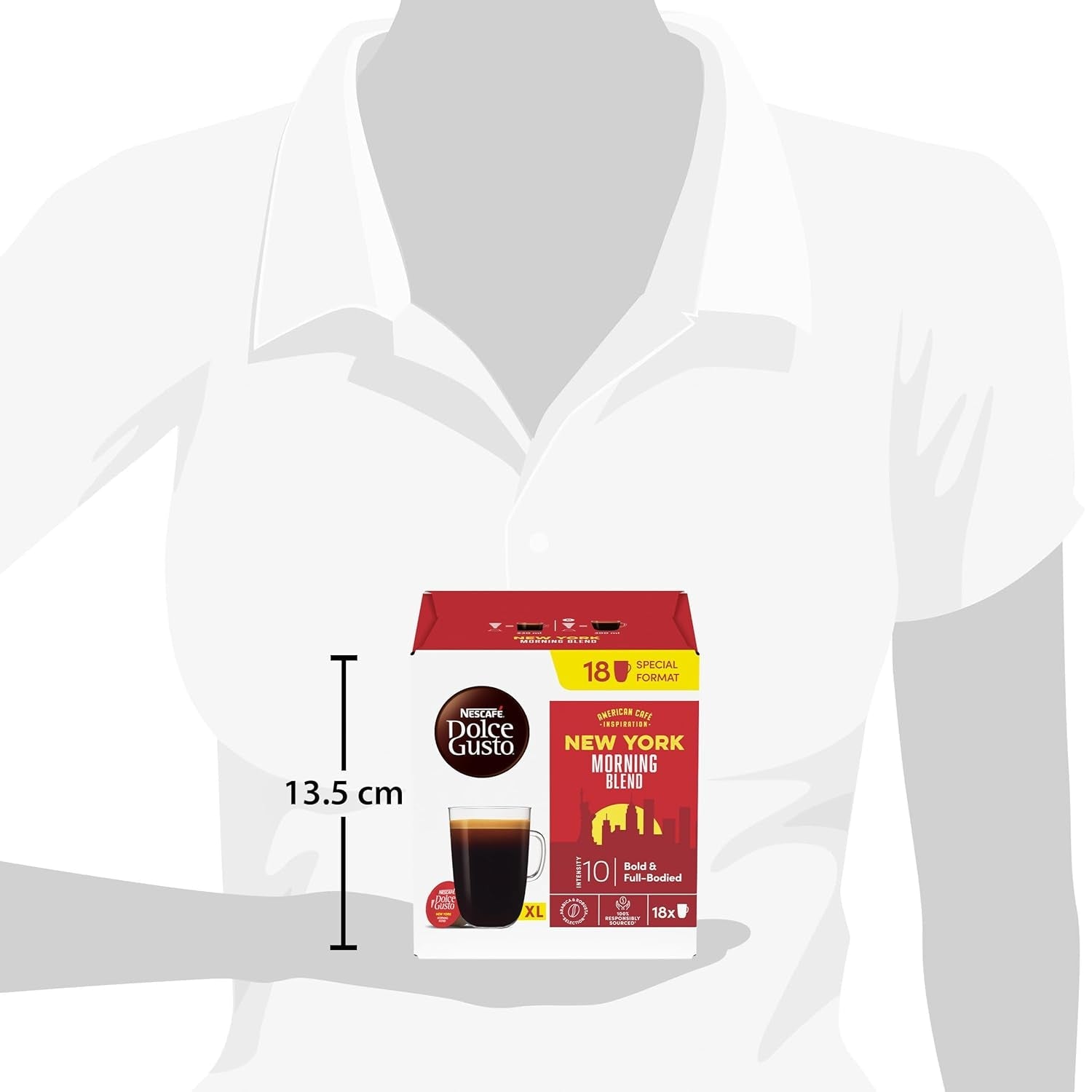 NESCAFÉ DOLCE GUSTO American Café Inspiration New York Morning Blend Kaffeekapseln Paquete de 3 (3 x 18 cápsulas)