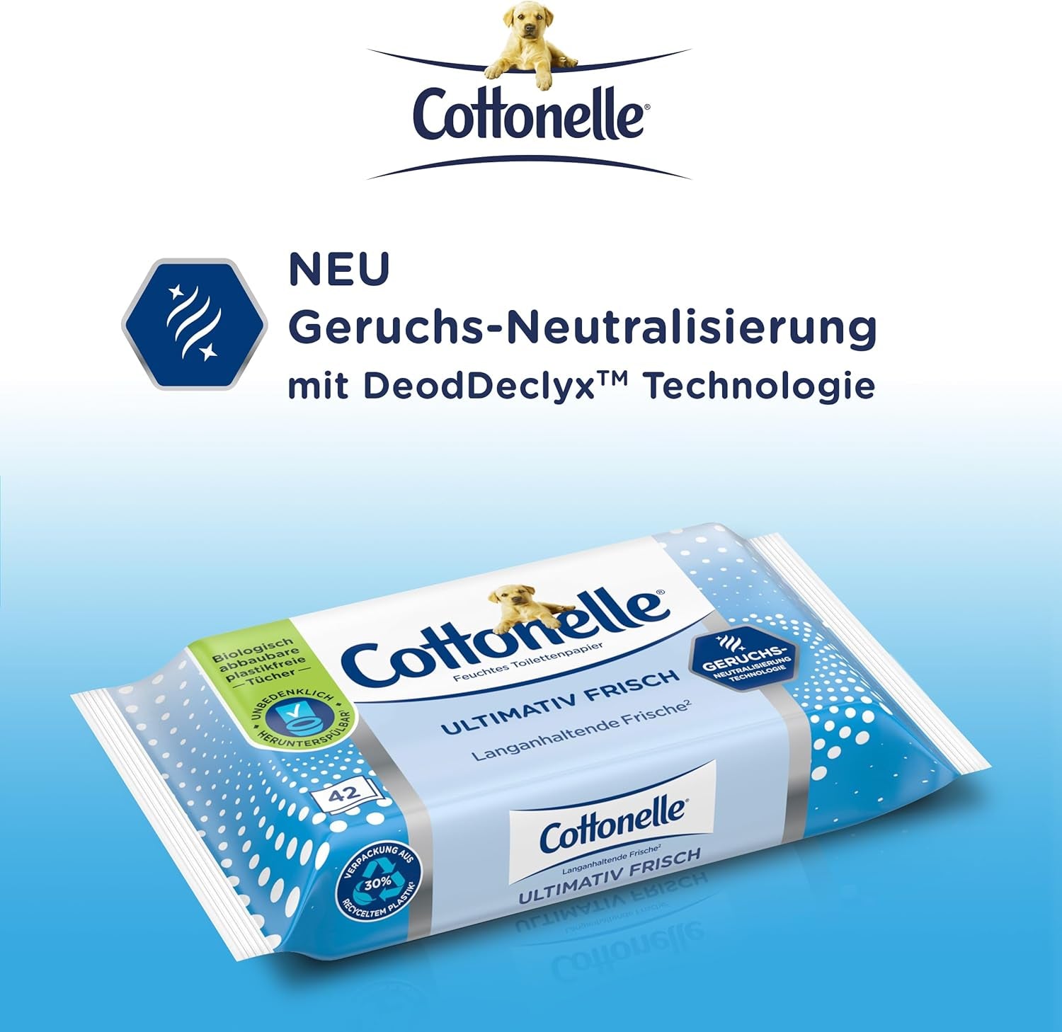 Toallitas húmedas, Ultimate Fresh, 12 x 42 toallitas, tecnología Deodycylx, respetuosas con la piel, sin alcohol ni colorantes, sensibles, biodegradables