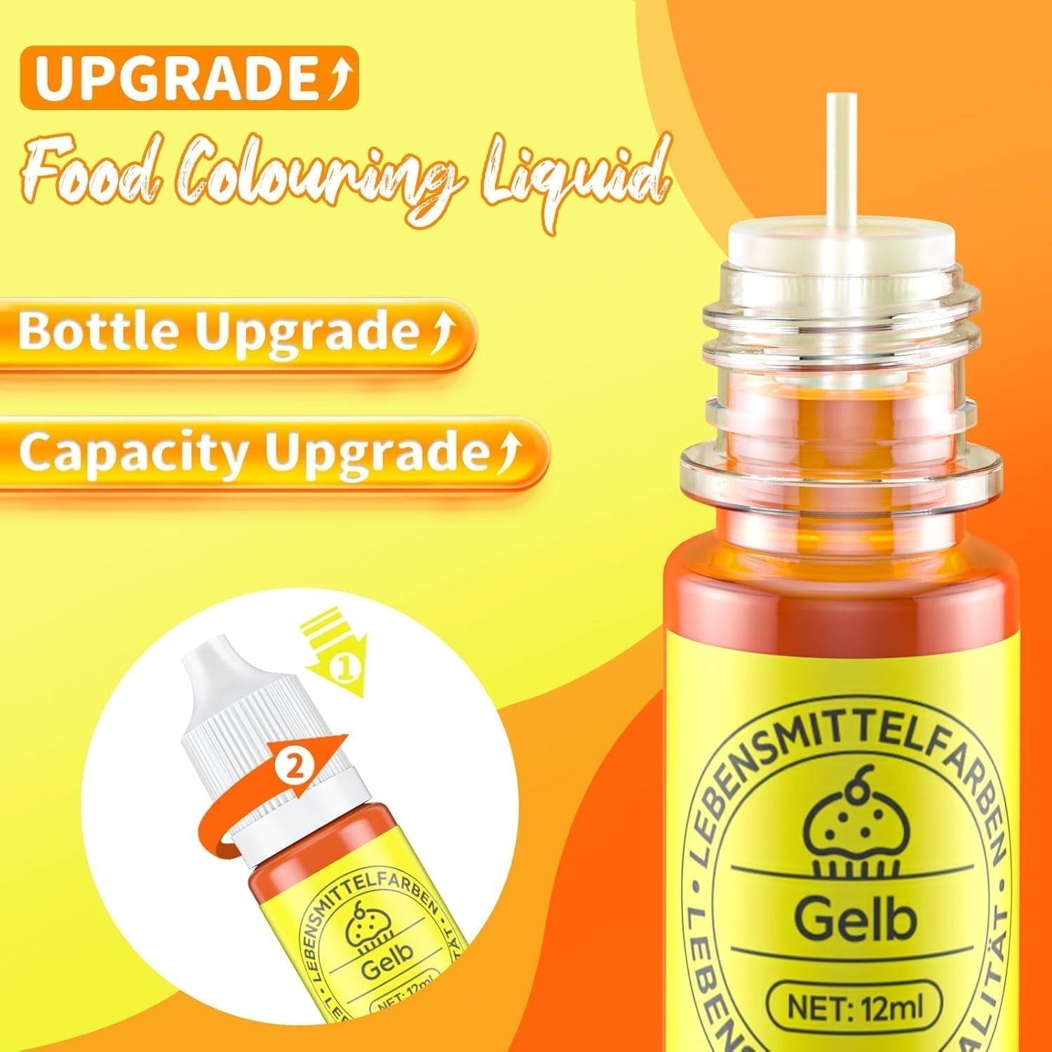 Set colorante alimentario líquido 12 x 12 ml Naty Shop
