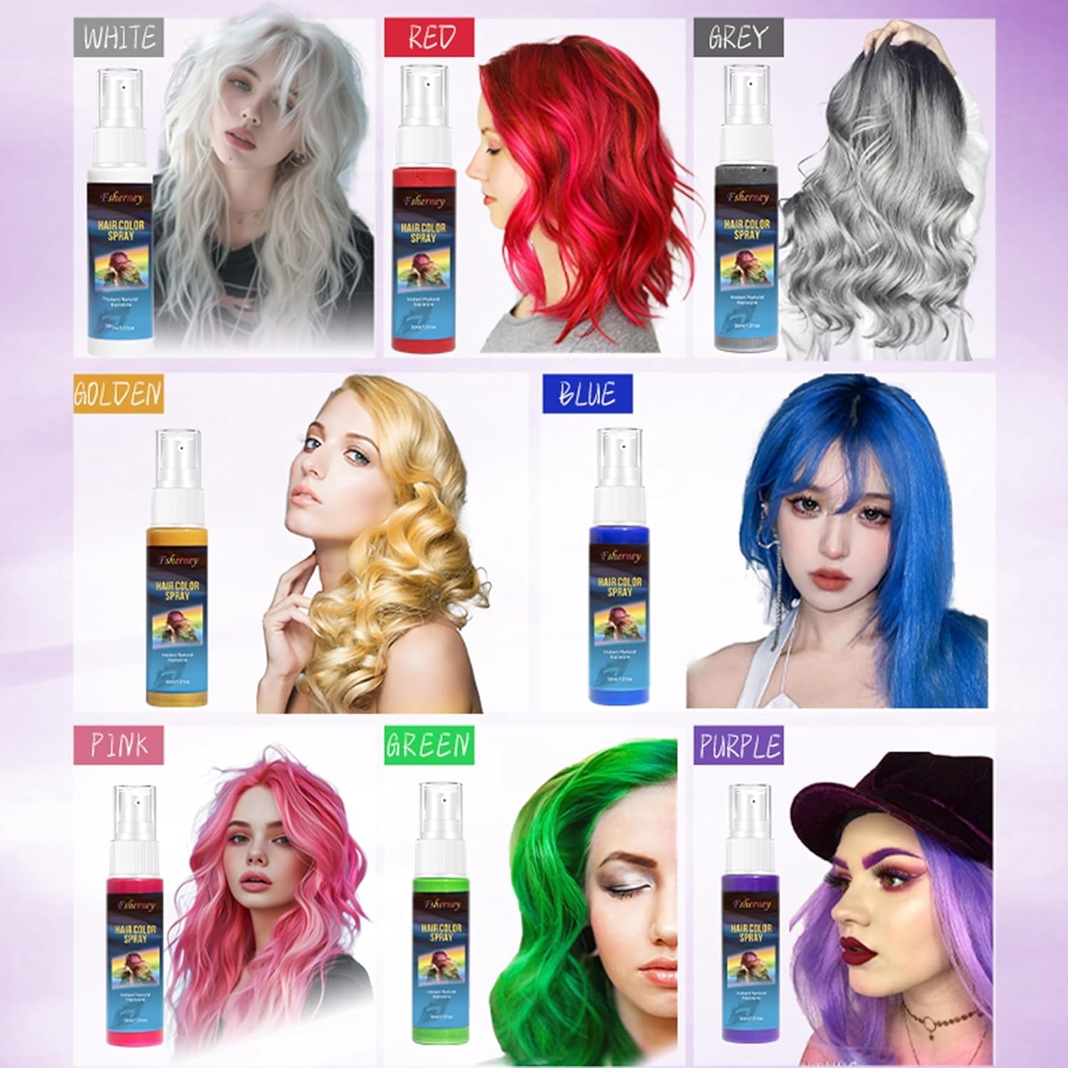 Color de laca para el cabello - 30 ml Spray de color de cabello verde temporal, tinte para el cabello natural Spray de color de cabello temporal, tinte de cabello lavable para fiesta Cosplay Halloween (verde) Naty Shop Tinte para el cabello