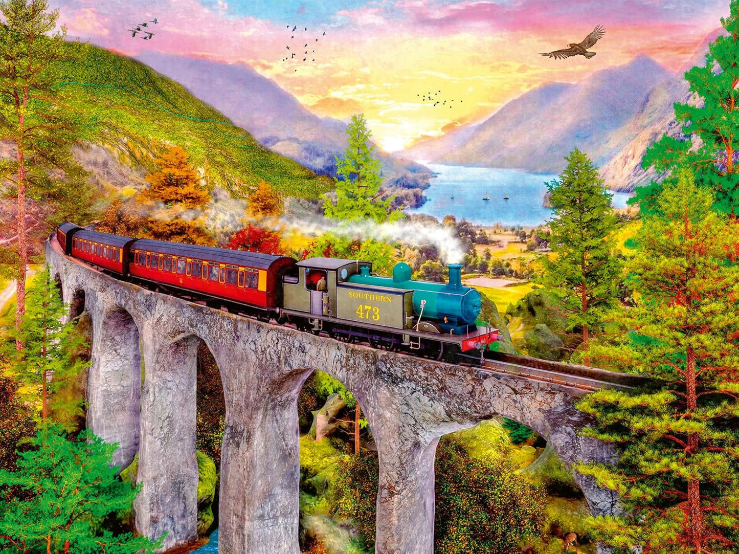 Ravensburger Puzzle 12000795 - Viaje en tren de otoño - Puzzle de 1500 piezas para adultos y niños mayores de 14 años, Puzzle Naty Shop Título predeterminado