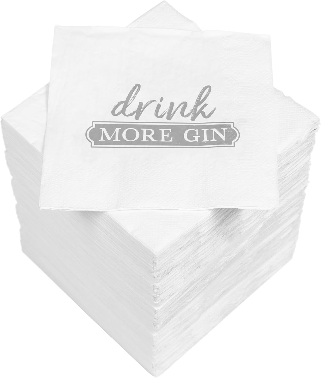 Servilletas de cóctel HEKU 'Schön Dass Du Da Bist', 3 capas, 25X25Cm, 150 piezas I Diseño elegante I Ideal para celebraciones I Prácticamente embalado