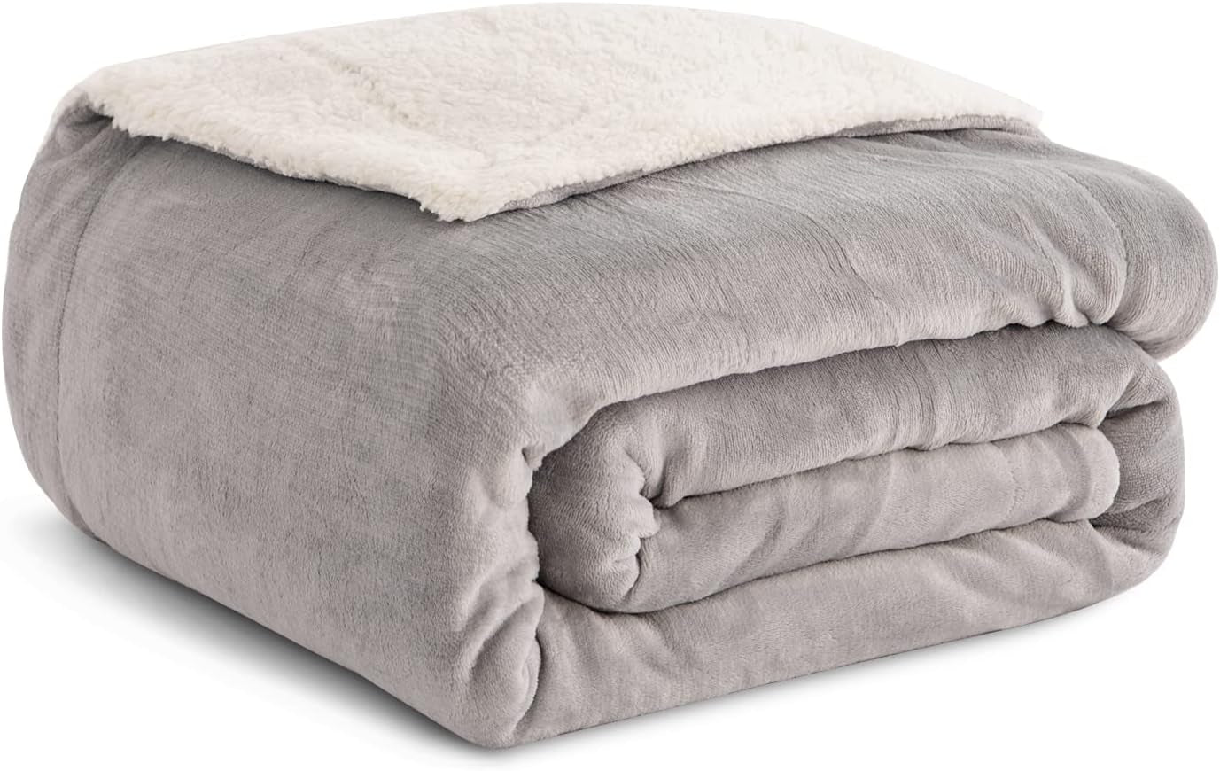 Kono Sherpa manta de lana, 150 X 200 Cm, Suave, Acogedora, Esponjosa, Reversible, Microfibra, mantas fijas para cama, sofá, sofá (Azul marino, doble/doble) Camas y mantas Besuche den KONO-Store Gris Twin/Double