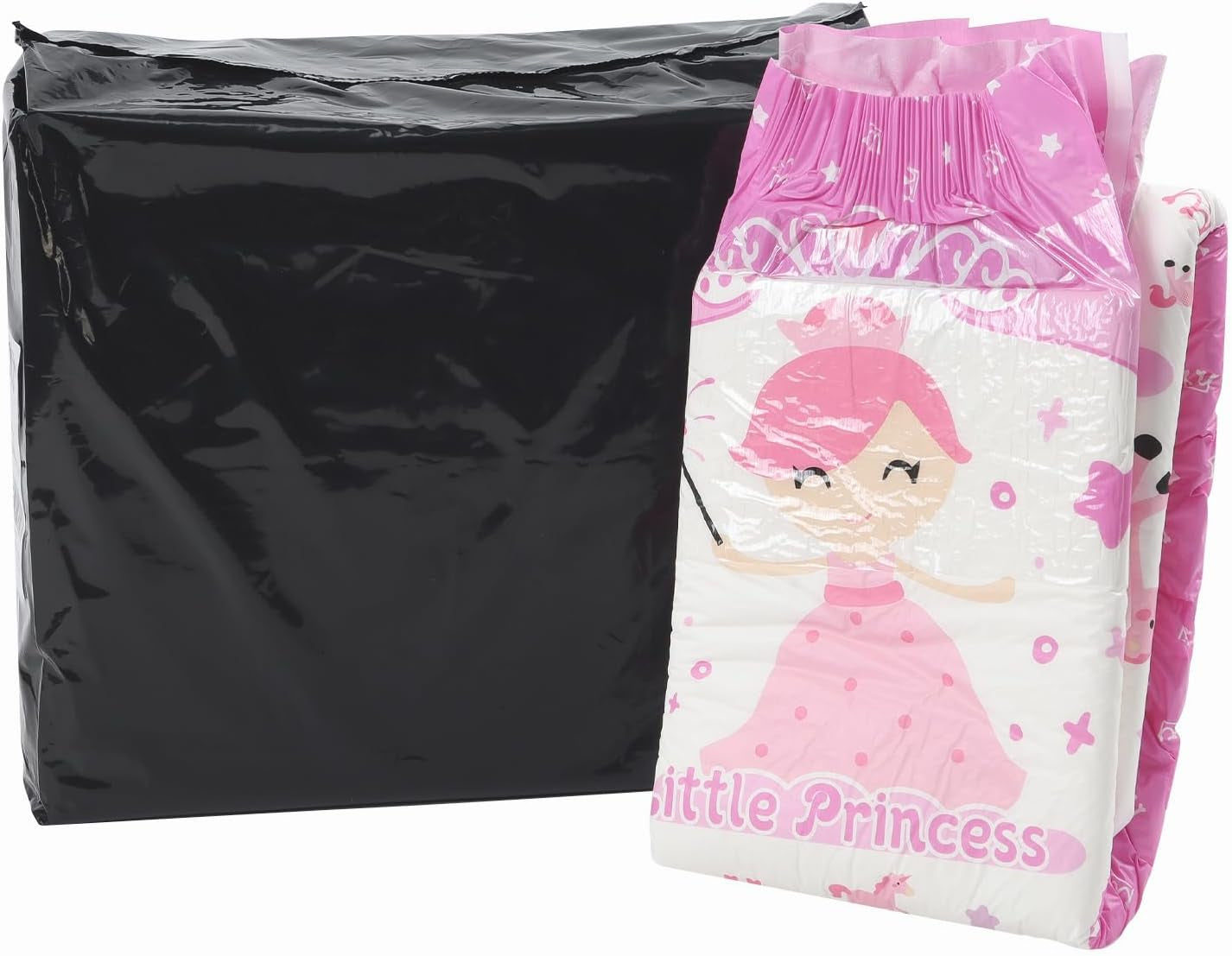 CutiePlusU Pañales para Adultos, 10 Piezas, Braguitas Desechables para Incontinencia con Sábana para Mujeres y Hombres, Máxima Absorbencia Durante la Noche - Little Princess (Tamaño Grande 94-119cm)