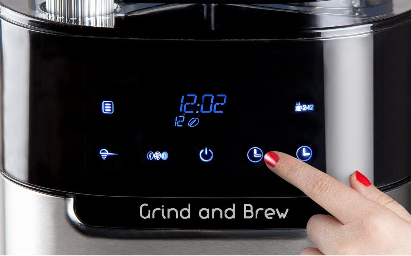 Cafetera espresso DOMO DO721K "Grind and Brew" - Función Bean-to-Cup - Pantalla LCD - Para café molido o en grano entero - 1,5 L