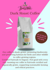 Mezcla de granos de café expreso, 1 kg, tostado medio, comercio justo, orgánico, cultivado a la sombra, apto para aves, grano entero, 1 kg de peso neto