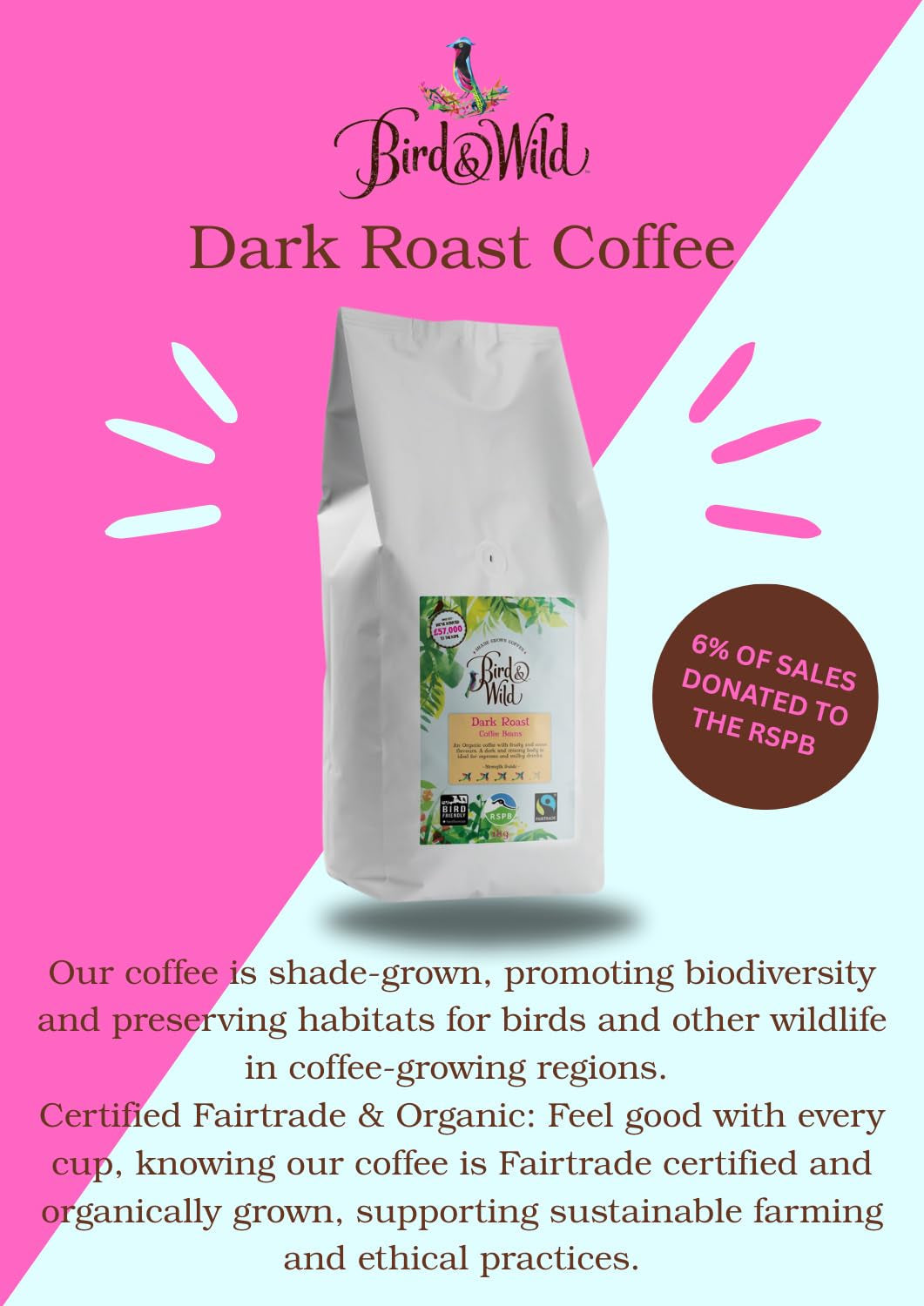 Mezcla de granos de café expreso, 1 kg, tostado medio, comercio justo, orgánico, cultivado a la sombra, apto para aves, grano entero, 1 kg de peso neto