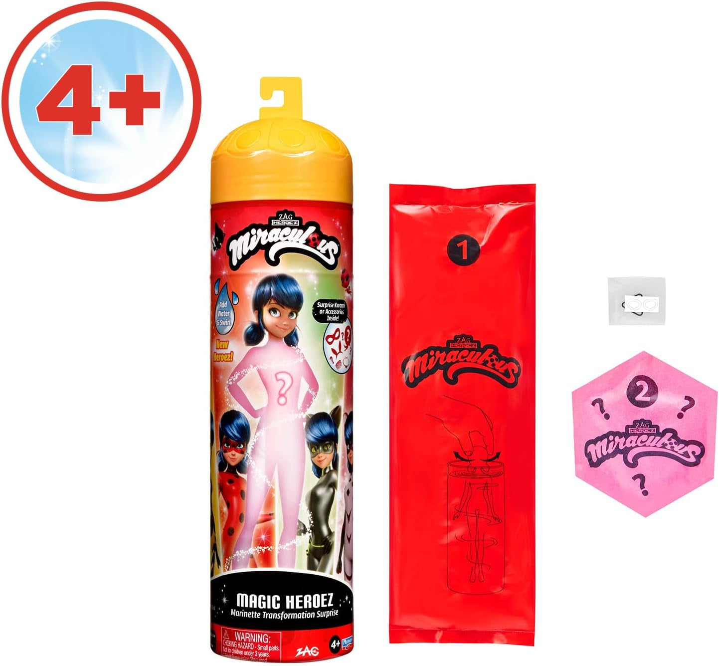 Bandai - Miraculous Ladybug - Muñeca Marinette Cambio De Color Sorpresa - Muñeca Articulada Miraculous, 26 Cm + 3 Sorpresas - Modelo Aleatorio - P50390 Muñecas Naty Shop