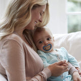 NUK Chupete Space Baby de 6 a 18 meses, aberturas extra grandes para pieles sensibles, silicona sin BPA, patrón de cebra, paquete de 2