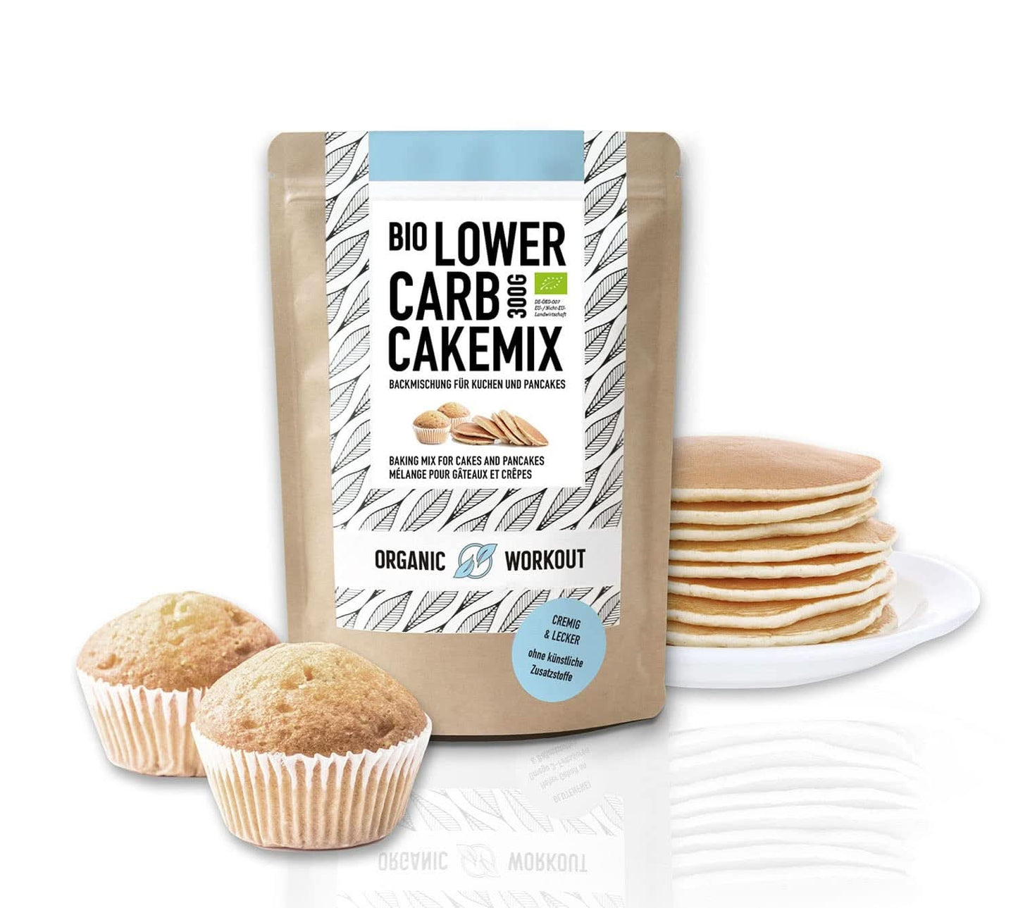 MEZCLA PARA PASTEL DE VAINILLA BAJA EN CARBONO: mezcla orgánica para pasteles o panqueques sin gluten, rica en proteínas Naty Shop Kitchen