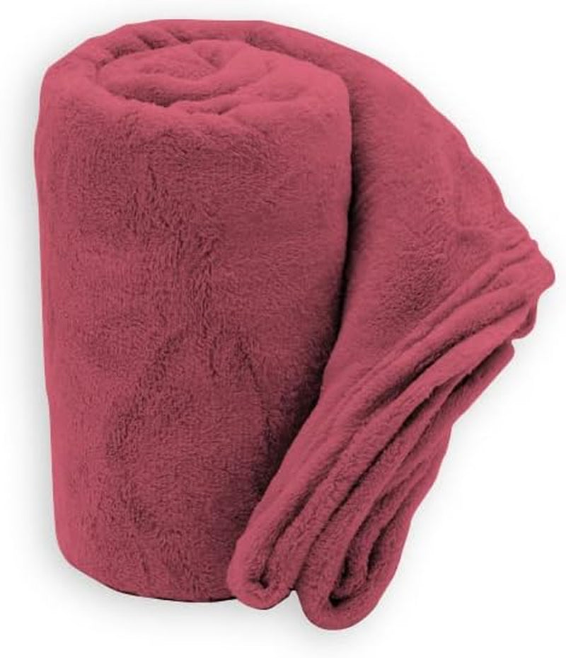 Manta suave | Cuadros | Tacto suave | 130 X 160 Cm | Edredones y colchas Polvos Naty Shop Malva 150X210