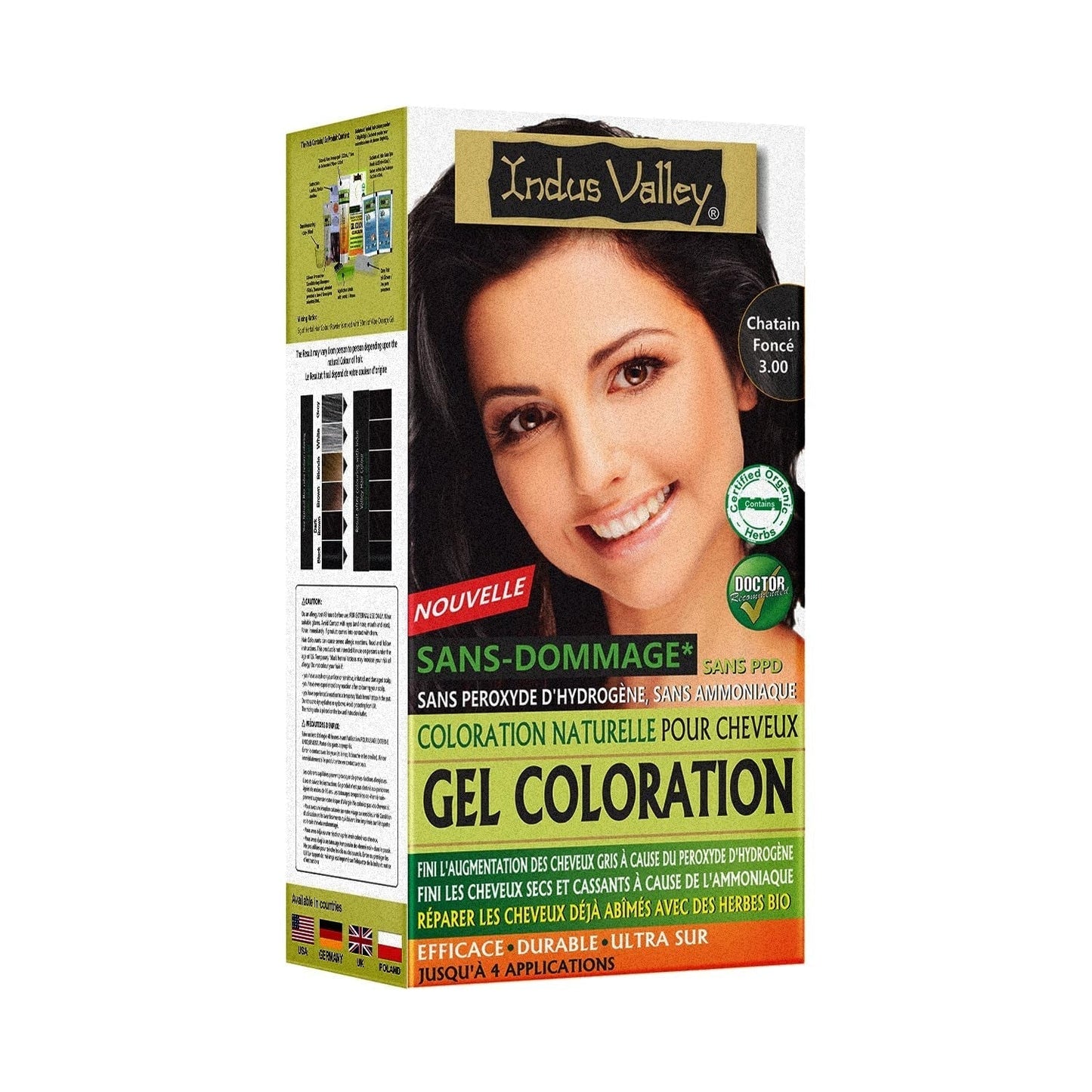 Color de cabello en gel sin daños naturales de Indus Valley | Sin amoniaco, vegano y libre de crueldad animal | Hasta 100% de cobertura de canas, resultados duraderos | Castaño claro 5.0 (20 gramos + 200 ml) Tinte para el cabello Naty Shop Castaño oscuro