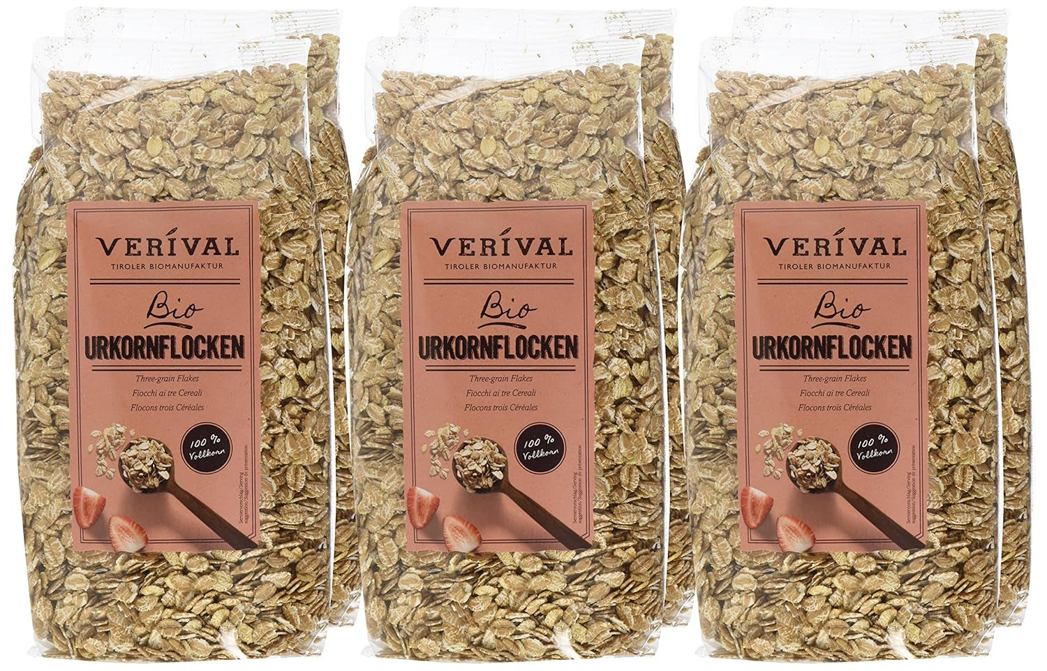 Verival Urkornflocken - Bio, Pack 6Er (6 X 500 G) Cereales Naty Shop