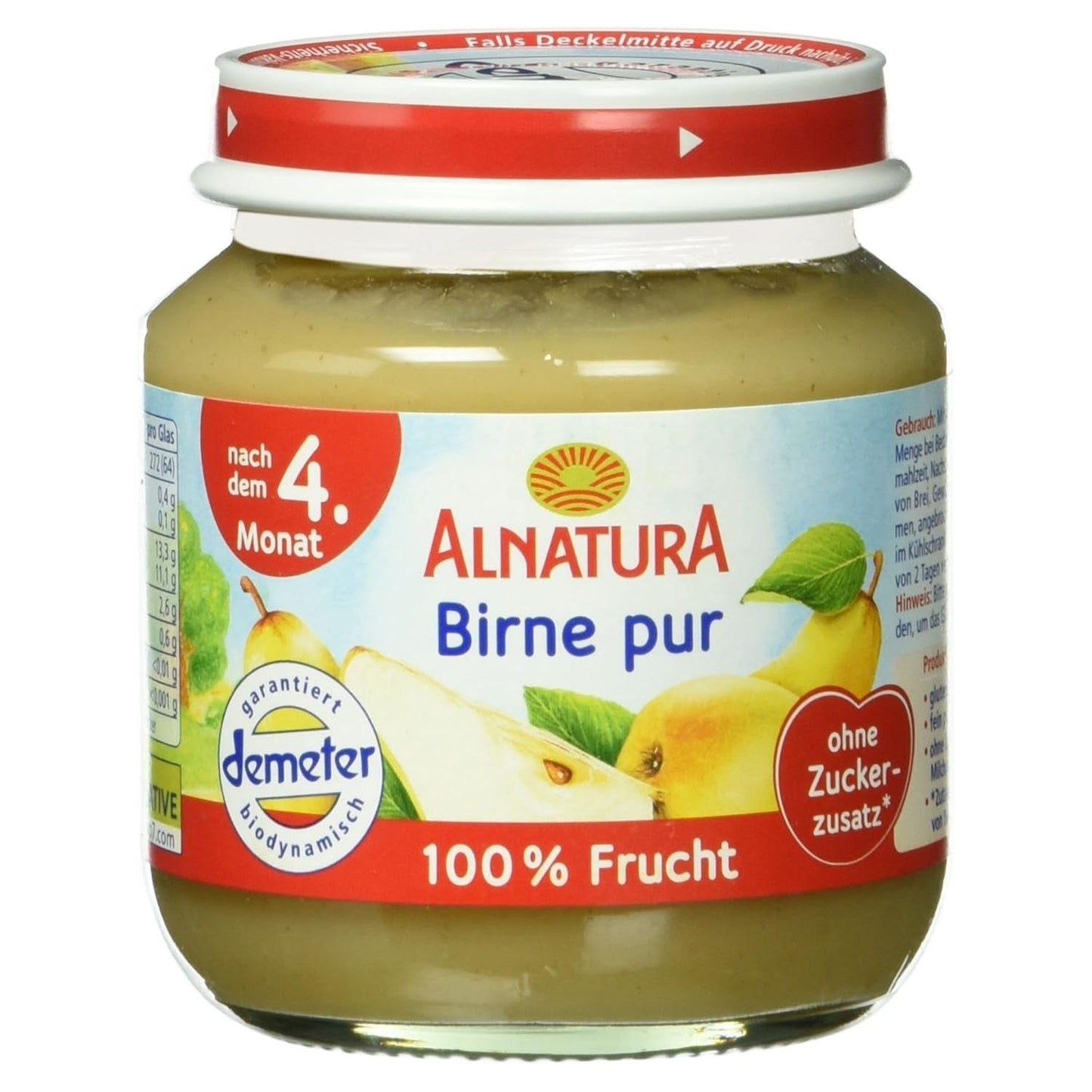 Bio Birne puro, después de 4 meses, 125 g