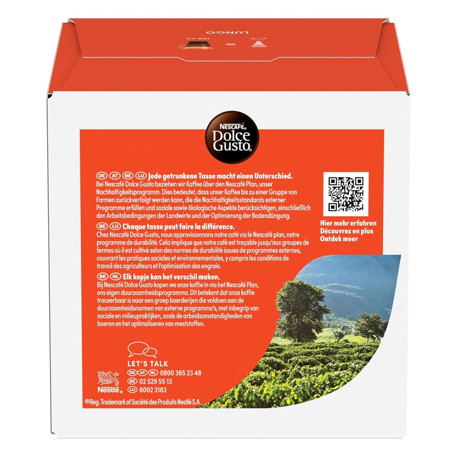 NESCAFÉ DOLCE GUSTO Lungo Kaffeekapseln Paquete de 3 (3 x 16 Kapseln)