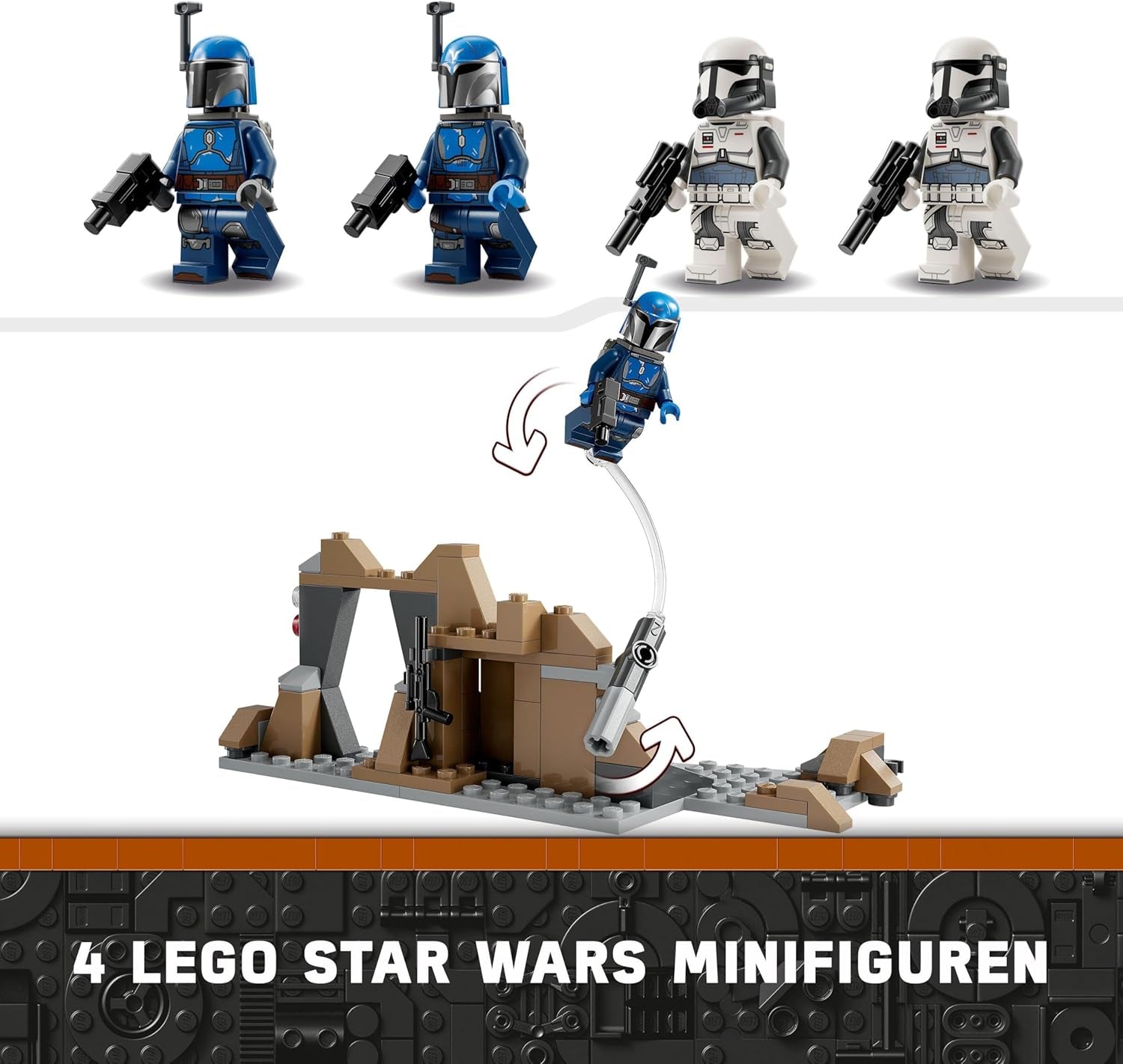 LEGO Star Wars: Emboscada mandaloriana en Mandalore Battle Pack, juguete de construcción de aventuras para niños, set de acción coleccionable, idea de regalo para niños y niñas 75373 Juegos de construcción Besuche den LEGO-Store