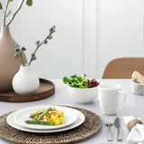 Villeroy & Boch - Artesano Vajilla para 2 6 Piezas, Blanco, Apto para Lavavajillas, Microondas, Juego de Cubiertos, Juego de Platos, Platos Llanos, Platos de Desayuno, Platos Llanos, Porcelana Premium