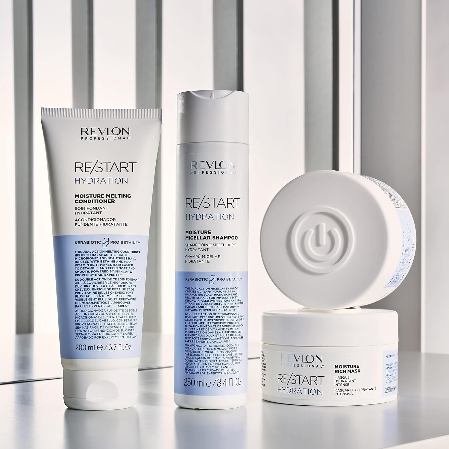 RE/START Hydration Moisture Rich Mask 250ml Mascarilla capilar hidratante para cabello seco Mascarilla de cuidado enriquecido de larga duración Mascarilla capilar regeneradora anti-encrespamiento Naty Shop Mascarilla capilar