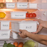 Lata de almacenamiento de alimentos al vacío esmaltada | XL| 1,85 litros | 23,5 x 17,5 x 7 cm | mantiene los alimentos frescos por mucho más tiempo | protege los alimentos de bacterias y hongos | sin bomba de vacío Cajas para conservación de alimentos Naty Shop
