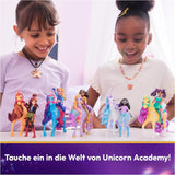 Unicorn Academy AVA y Unicorn Leaf Set - Figuras originales de aproximadamente 12 cm de alto de la popular serie de Netflix Con dos accesorios y cepillos para el cabello Para juegos de rol imaginativos, para niños a partir de 4 años Figuras de acción Naty Shop