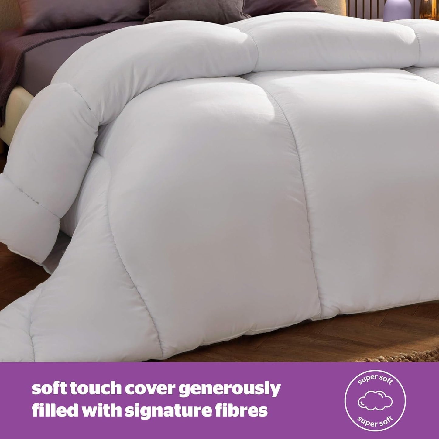 Colcha Silentnight Deep Sleep, blanco, microfibra, blanco, cama individual Edredones y edredones Naty Shop