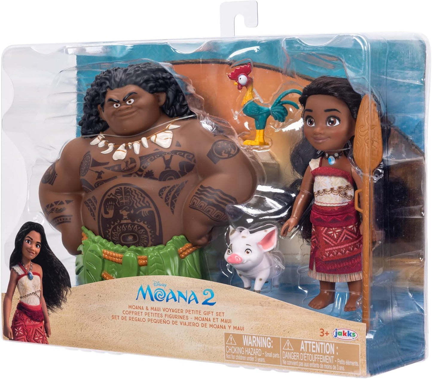 Set de regalo Moana 2 Vaiana y Maui 15cm