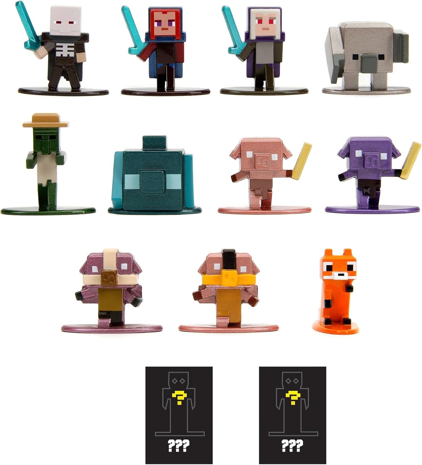 Jada Toys - Minecraft Blind Pack Nanofigs, Wave 2, Figura Coleccionable Minecraft Legends Nano Metal, Varios Modelos, 4 Cm, Edad 3+, Negro Figuras de acción Naty Shop