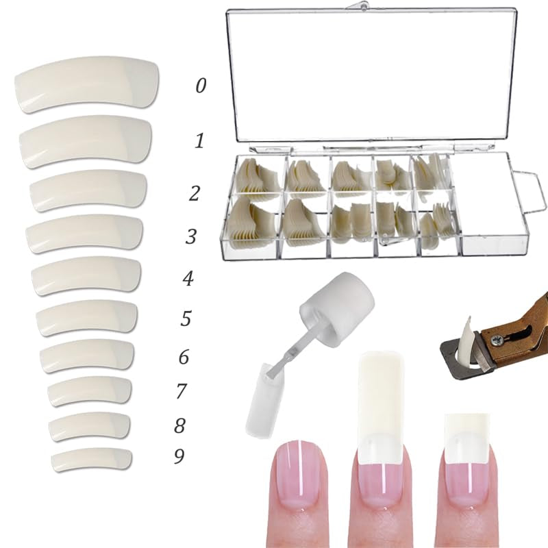 Sun Garden Nails gel transparente monofásico 30ml + caja de 100 tips + pegamento para puntas 7ml